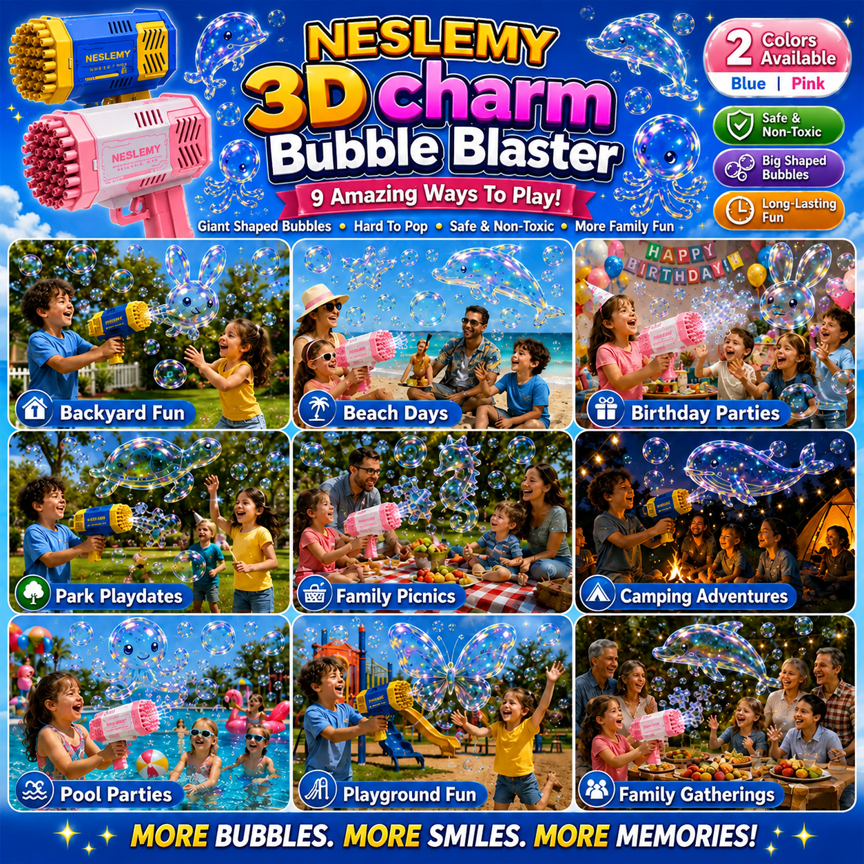 NESLEMY® 𝟑𝐃Charm 𝐁𝐮𝐛𝐛𝐥𝐞 𝐁𝐥𝐚𝐬𝐭𝐞𝐫 𝐀𝐧𝐢𝐦𝐚𝐥 & 𝐎𝐜𝐞𝐚𝐧 𝐅𝐚𝐧𝐭𝐚𝐬𝐲 𝐓𝐡𝐞𝐦𝐞