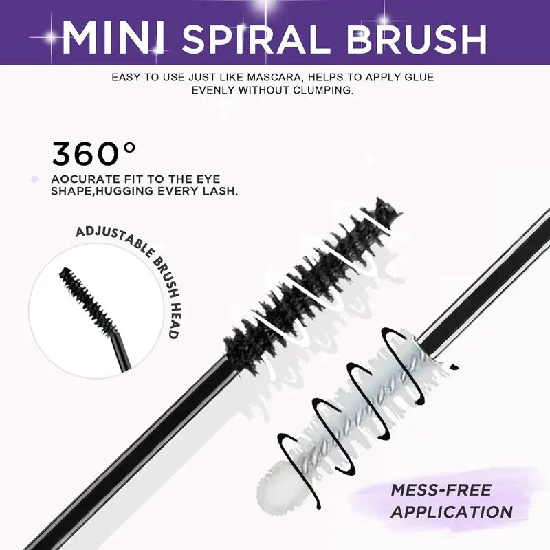 Waterproof Lash Cluster Glue – Bond & Seal, Black Adhesive for 72H Natural Hold, Latex-Free (5ml+5ml)