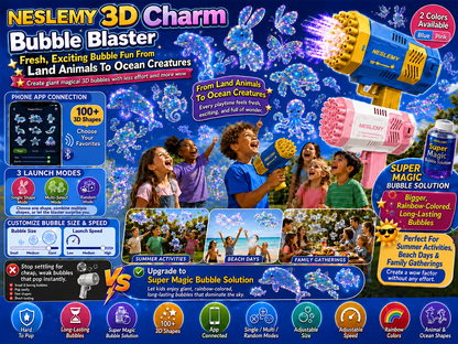 NESLEMY® 𝟑𝐃Charm 𝐁𝐮𝐛𝐛𝐥𝐞 𝐁𝐥𝐚𝐬𝐭𝐞𝐫 𝐀𝐧𝐢𝐦𝐚𝐥 & 𝐎𝐜𝐞𝐚𝐧 𝐅𝐚𝐧𝐭𝐚𝐬𝐲 𝐓𝐡𝐞𝐦𝐞