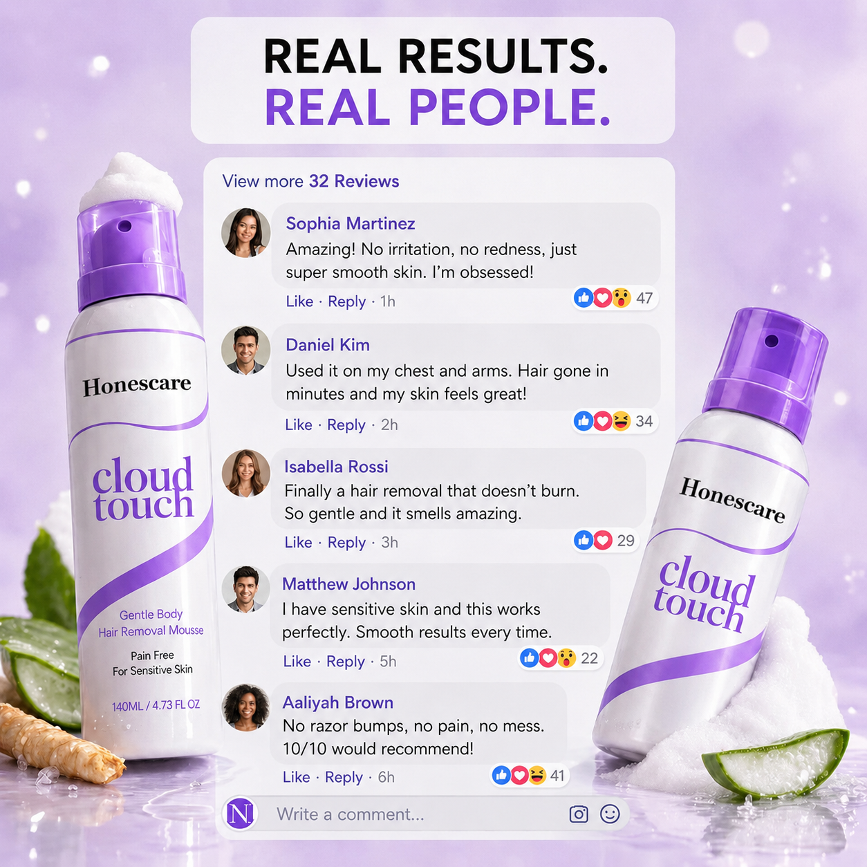 Honescare Pain-Free Hair Removal Cream