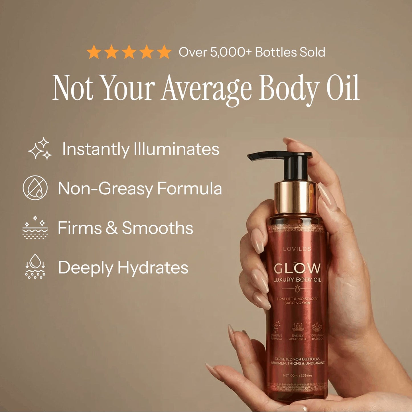 🔥 Last Day: 60% Off- Glow Luxury Body Oil 100ml