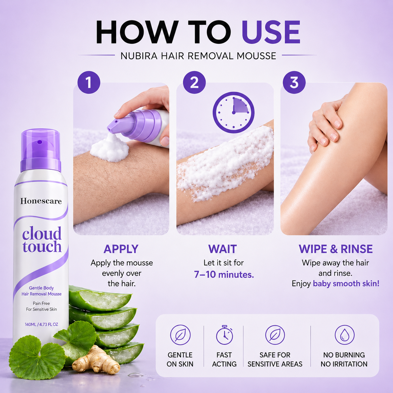 Honescare Pain-Free Hair Removal Cream